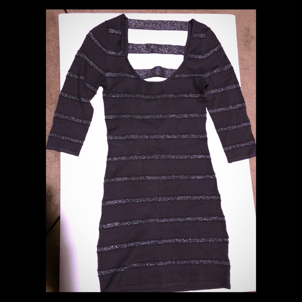 Grey and Silver cut out dress